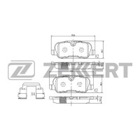 Колодки тормозные Land Rover Discovery III, IV 09-; Range Rover задние дисковые (GDB163) Zekkert BS-1272