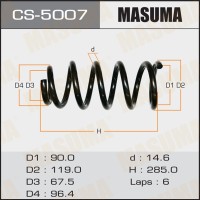 Пружина подвески Honda CR-V 2.4 05- задняя Masuma CS-5007