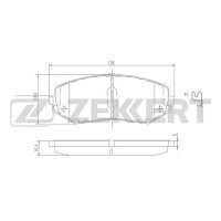 Колодки тормозные Suzuki Grand Vitara (JT) 05- передние дисковые (GDB3443) Zekkert BS-2620