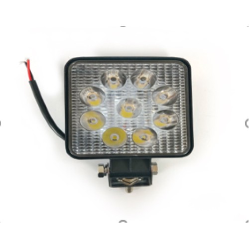Фара 12-24v 27w 9 LED квадрат, рассеиваемый свет, алюм.корпус (106*126*28) мм GL-8005