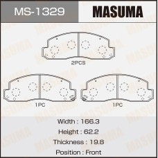 Колодки тормозные Toyota Dyna 97-; Hino 300 11- передние MASUMA MS-1329