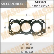 Прокладка ГБЦ Nissan Murano 04-08 (VQ35DE), двухслойная (металл) H=0,60 левая Masuma MD-02040SLH