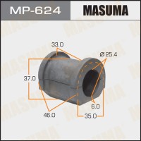 Втулка стабилизатора MASUMA MP624 (2шт. в упаковке, цена за 1шт.) / front / Civic EU# [ уп.2 ]