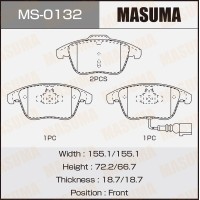 Колодки тормозные MASUMA AN-4682WK, P85112 front