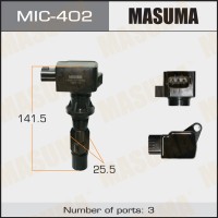 Катушка зажигания Mazda 3 (BK, BL) 03-, Mazda 6 (GG, GH) 02-, CX-7 07- (2.0 - 2.5 LF-VE, L3-VE) MASUMA MIC-402