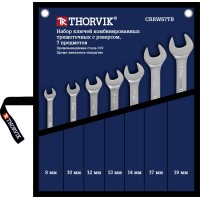 Набор ключей комбинированных трещоточных с реверсом 7 пр. 8-19 мм сумка Thorvik CRRWS7TB