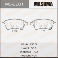 Колодки тормозные Suzuki SX4 06- передние MASUMA MS9901