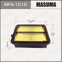 Фильтр воздушный Honda Jazz/Fit Hybrid 11-, Insight II 09- Masuma MFA-1015