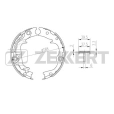 Колодки стояночного тормоза Hyundai ix35 II 09-; Kia Sportage II 06- Zekkert BK-4313