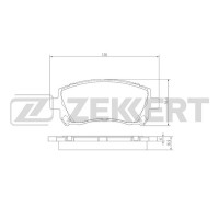 Колодки тормозные Subaru Forester (SF) 97-, Impreza 96-, Legacy 95-03 передние Zekkert BS-2580