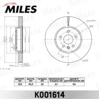 Диск тормозной Opel Mokka 12- передний D=300 мм Miles K001614