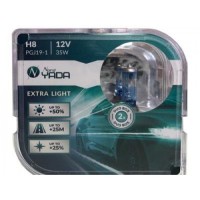 Лампа H8 12V 35W EXTRA LIGHT +50 % Plastic case - 2шт Nord YADA