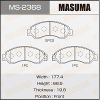 Колодки тормозные Nissan Atlas 91-95; Condor 91-95 передние Masuma MS-2368