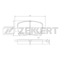 Колодки тормозные Toyota Avensis Verso (AC_) 01- передние дисковые (GDB3315) Zekkert BS-2704
