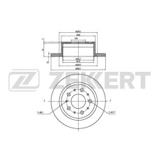 Диск тормозной Citroen Jumper (250) 06-; Fiat Ducato (250, 290) 06- задний 300 х16 Zekkert BS5111