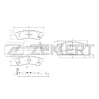 Колодки тормозные Chevrolet Epica 06- задние Zekkert BS-1314