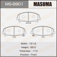 Колодки тормозные Honda Accord (CU) 08-13 передние MASUMA MS-8901