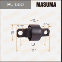 Сайлентблок рычага Mazda 6 (GH) 07-13 заднего продольного MASUMA RU550