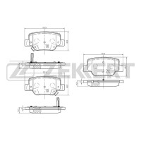 Колодки тормозные Toyota Verso (R20) 09- задние дисковые (GDB3547) Zekkert BS-2095