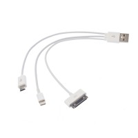 Кабель USB для Apple 8pin 3 в 1 20 см Partner