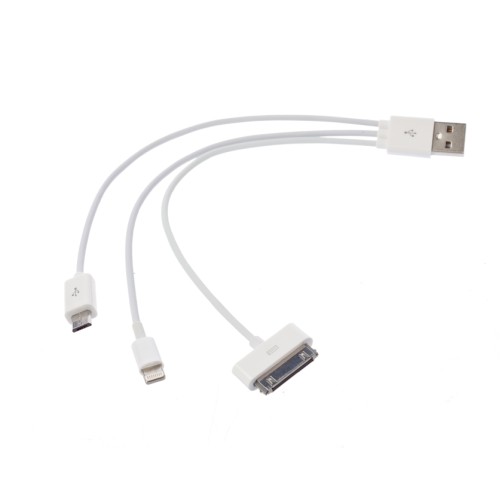 Кабель USB для Apple 8pin 3 в 1 20 см Partner