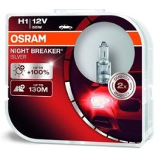 Лампа 12 В H1 55 Вт дальнего света +100% Night Breaker Silver блистер Osram