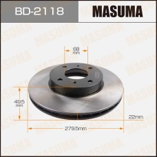 Диск тормозной MASUMA BD2118 front ALMERA/ N16, N16E