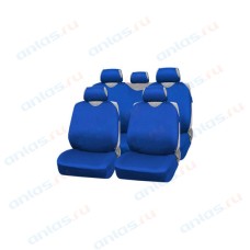 Чехлы - майки комплект R-1plus закрытые сиденья полиэстер синие Autoprofi R-902P BL
