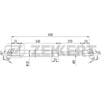 Амортизатор капота ZEKKERT GF1779 Opel Vectra C 02-, Signum 03-