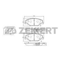 Колодки тормозные VAG Polo Sedan RUS 10-; Skoda Fabia 07-, Rapid 15- (1ZE) передние Zekkert BS-1251