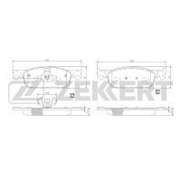 Колодки тормозные Lada Xray; Renault Logan (V16) 13-, Sandero (V16) 14- передние Zekkert BS-1378
