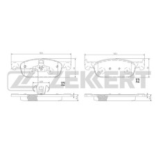 Колодки тормозные Lada Xray; Renault Logan (V16) 13-, Sandero (V16) 14- передние Zekkert BS-1378