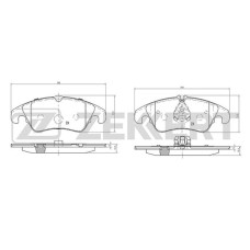 Колодки тормозные Audi A4 IV 07-, A5/S5 07-, A6 III, IV 09- передние дисковые (GDB1768) Zekkert BS-1878