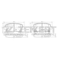 Колодки тормозные Opel Insignia 08-; Chevrolet Malibu (V300) 12- задние Zekkert BS-2112