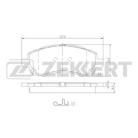 Колодки тормозные Subaru Impreza (GFC,GC,GF) 92- передние дисковые (GDB3205) Zekkert BS-2134