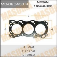 Прокладка ГБЦ Nissan Murano 04-08 (VQ35DE), двухслойная (металл) H=0,60 Правая Masuma MD-02040SRH