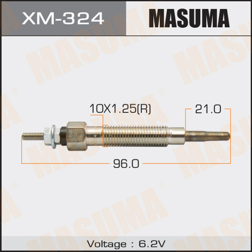 Свеча накала MASUMA Mitsubishi (4D56); Hyundai H-1, Starex 97-07 XM-324