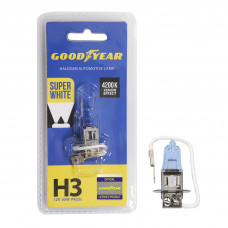 Лампа 12 В H3 55 Вт Super White галогенная блистер Goodyear GY013127