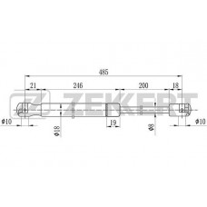 Амортизатор багажника ZEKKERT GF1101 Ford Focus II 04-