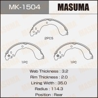 Колодки тормозные MASUMA MK-1504 барабанные