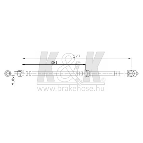 Шланг тормозной KиK FT0439 VW TIGUAN 12- / AUDI Q3 12- FRONT LH=RH