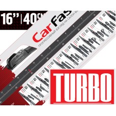 Щетка стеклоочистителя бескаркасная CarFashion Turbo 16"/400 мм 11 переходников 50036