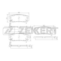 Колодки тормозные Isuzu Trooper II, III 91-; Opel Frontera A задние дисковые (GDB1187) Zekkert BS-1853