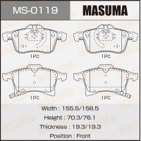 Колодки тормозные MASUMA AN-4000WK, P59045 front