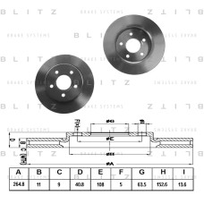 Диск тормозной BLITZ BS0201