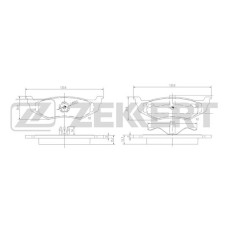 Колодки тормозные ZEKKERT BS1339 диск. задн. Chrysler 300 M 98-, Neon I-II 94-, Sebring II 01-, Voyager III 95