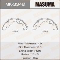 Колодки тормозные MASUMA MK3348 44060-HC025,44060-HC026,44060-HC056,S121-26-310,S121-26-330,S121-49-380,S24A-2
