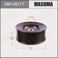 Ролик приводного ремня Nissan Pathfinder 05-14, Note 13-; Infiniti FX 08-13, EX 08- обводной Masuma MIP-2017
