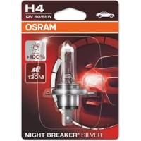 Лампа 12 В H4 60/55 Вт Р43 +100% Night Breaker Silver галогенная блистер Osram
