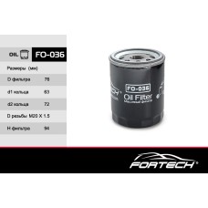 Фильтр масляный Ford Focus II 04-, Mondeo IV 07-, C-Max 05- 1.8 TDCi Fortech FO-036
